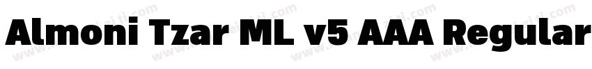 Almoni Tzar ML v5 AAA Regular字体转换